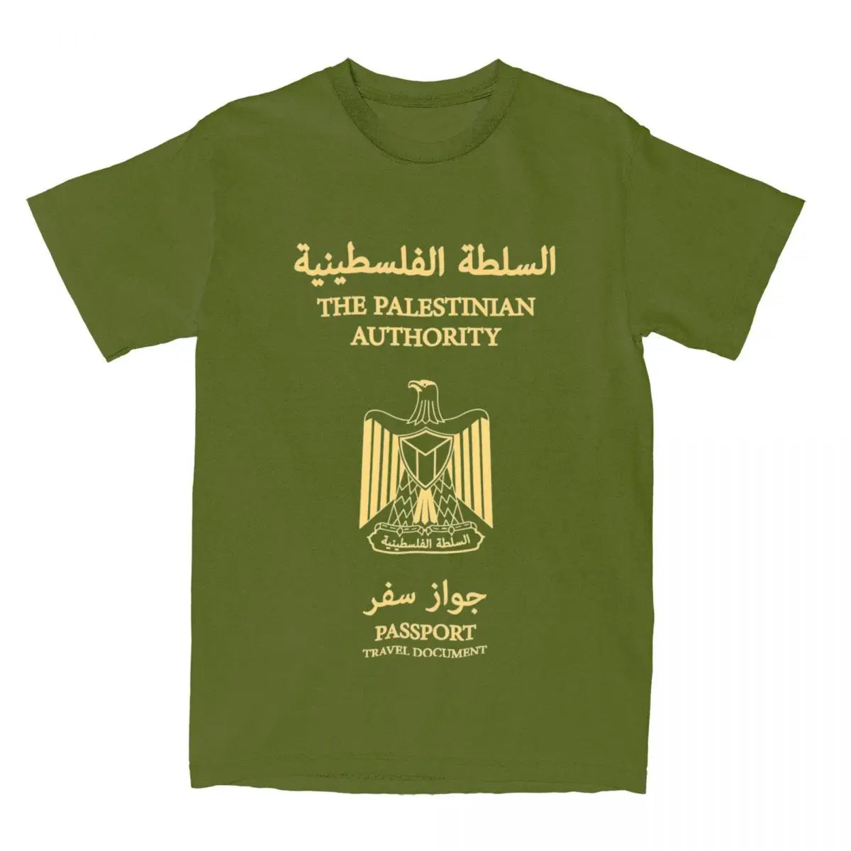Palestine Palestinian Passport T-Shirt Summer Classic T Shirts 100% Cotton Novelty Tshirt For Mens Short Sleeve Printed Tees