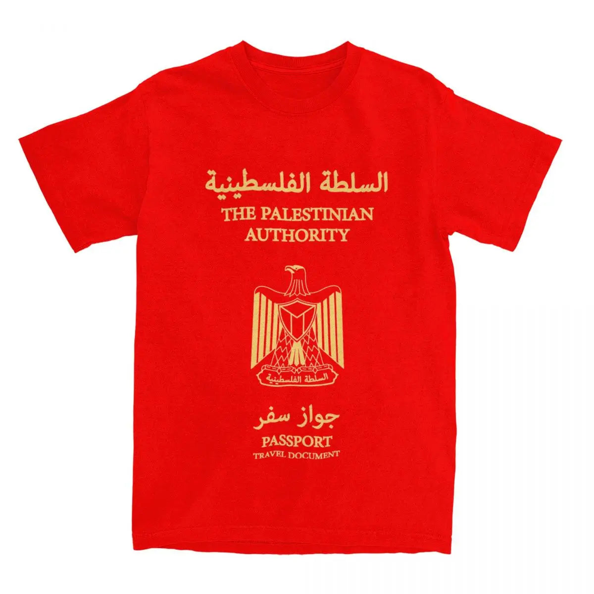 Palestine Palestinian Passport T-Shirt Summer Classic T Shirts 100% Cotton Novelty Tshirt For Mens Short Sleeve Printed Tees