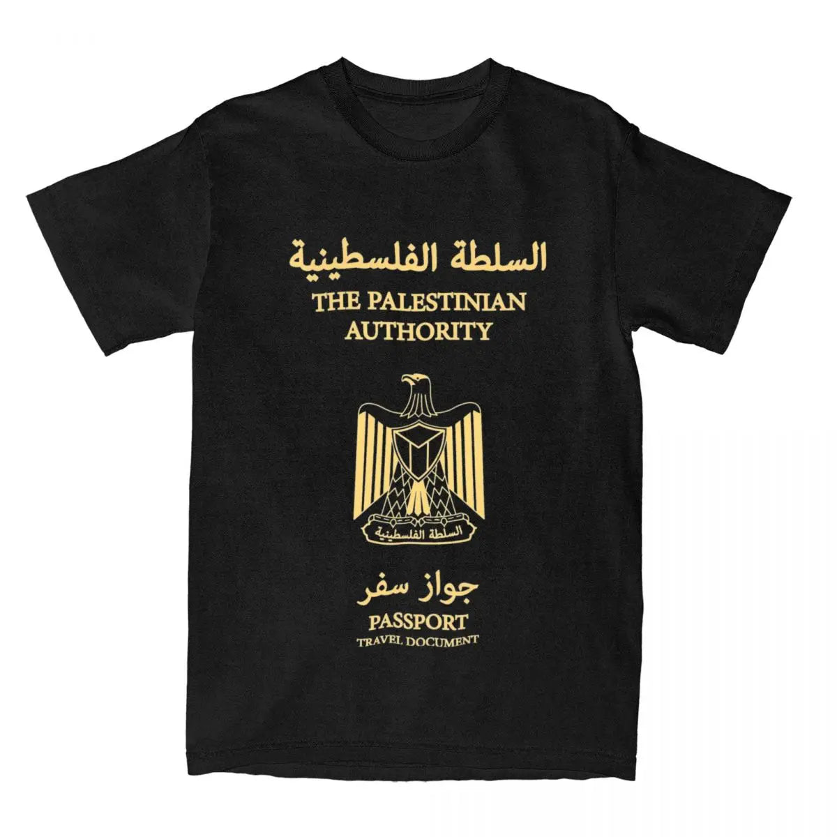 Palestine Palestinian Passport T-Shirt Summer Classic T Shirts 100% Cotton Novelty Tshirt For Mens Short Sleeve Printed Tees