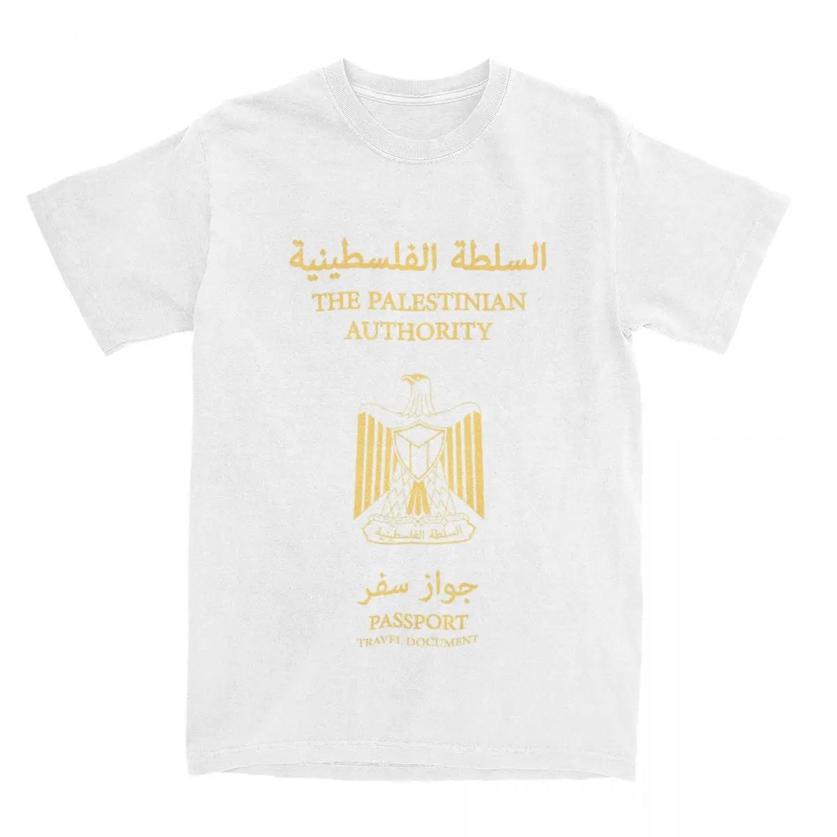 Palestine Palestinian Passport T-Shirt Summer Classic T Shirts 100% Cotton Novelty Tshirt For Mens Short Sleeve Printed Tees