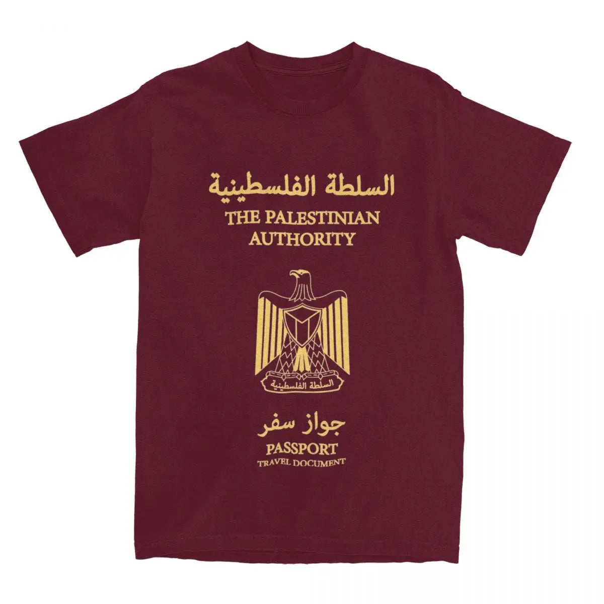 Palestine Palestinian Passport T-Shirt Summer Classic T Shirts 100% Cotton Novelty Tshirt For Mens Short Sleeve Printed Tees